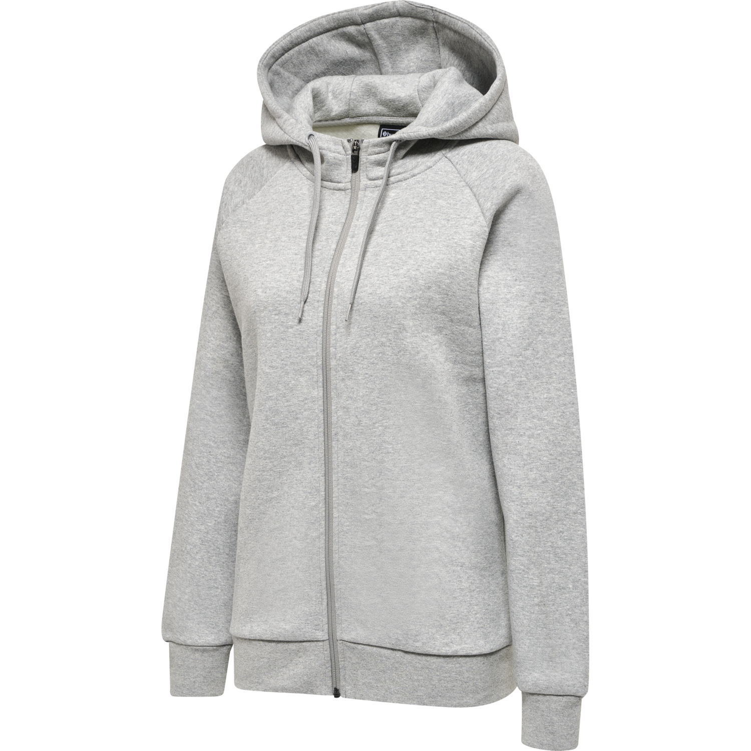 hmlRED HEAVY ZIP HOODIE WOMAN, GREY MELANGE, packshot