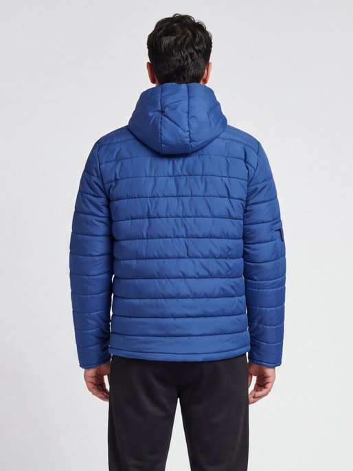 hmlNORTH QUILTED HOOD JACKET, TRUE BLUE, model