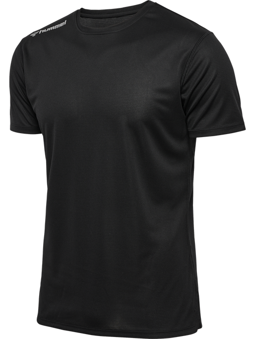 hmlRUN JERSEY S/S, BLACK hmlRUN JERSEY S/S, BLACK, packshot
