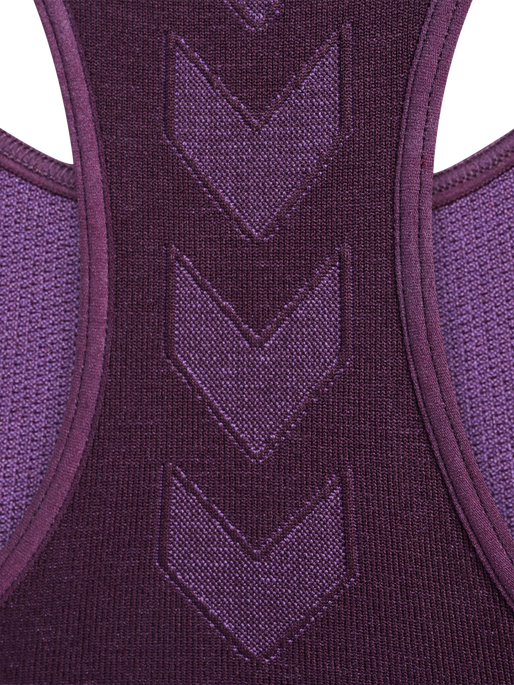 hmlTE CHRISTEL SEAMLESS SPORTS TOP, PLUM PERFECT/BELLFLOWER MELAN hmlTE CHRISTEL SEAMLESS SPORTS TOP, PLUM PERFECT/BELLFLOWER MELAN, packshot