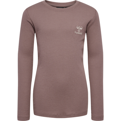 hmlREVE T-SHIRT  L/S, DEEP TAUPE, packshot