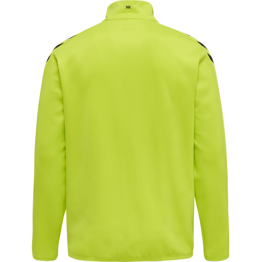 hmlCORE XK HALF ZIP POLY SWEAT, LIME POPSICLE, packshot