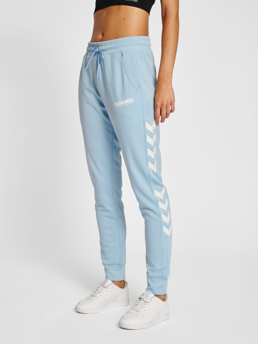 hmlLEGACY POLY WOMAN REGULAR PANTS, CELESTIAL BLUE, model