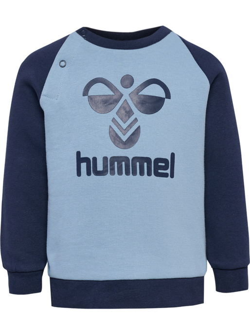 hmlHUMMING CREWSUIT, BLACK IRIS/FADED DENIM, packshot