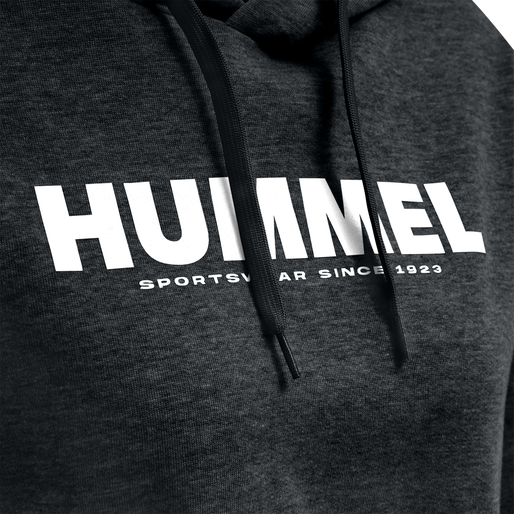 hmlLEGACY WOMAN CROPPED HOODIE, BLACK hmlLEGACY WOMAN CROPPED HOODIE, BLACK, packshot