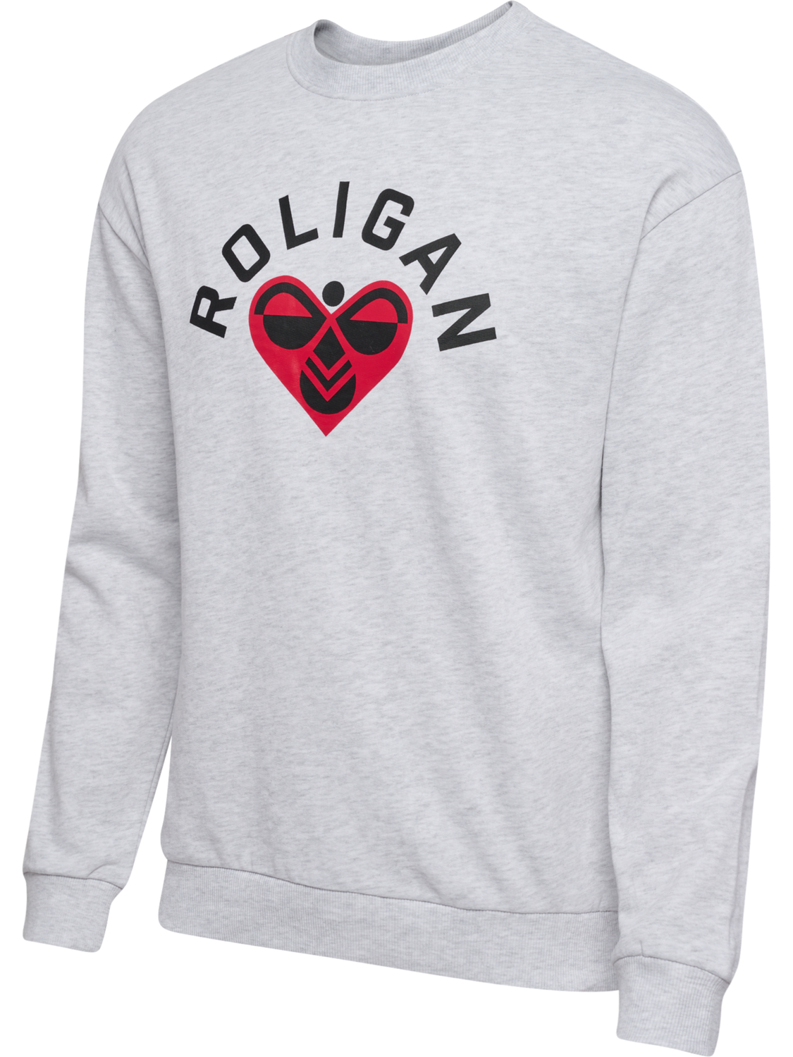 hmlROLIGAN SWEATSHIRT, LIGHT GREY MELANGE, packshot