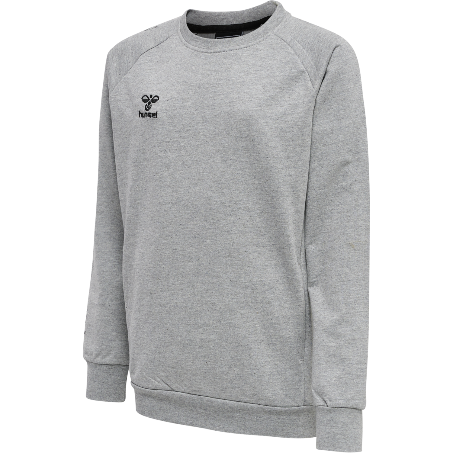 hmlMOVE GRID COTTON SWEATSHIRT KIDS, GREY MELANGE, packshot
