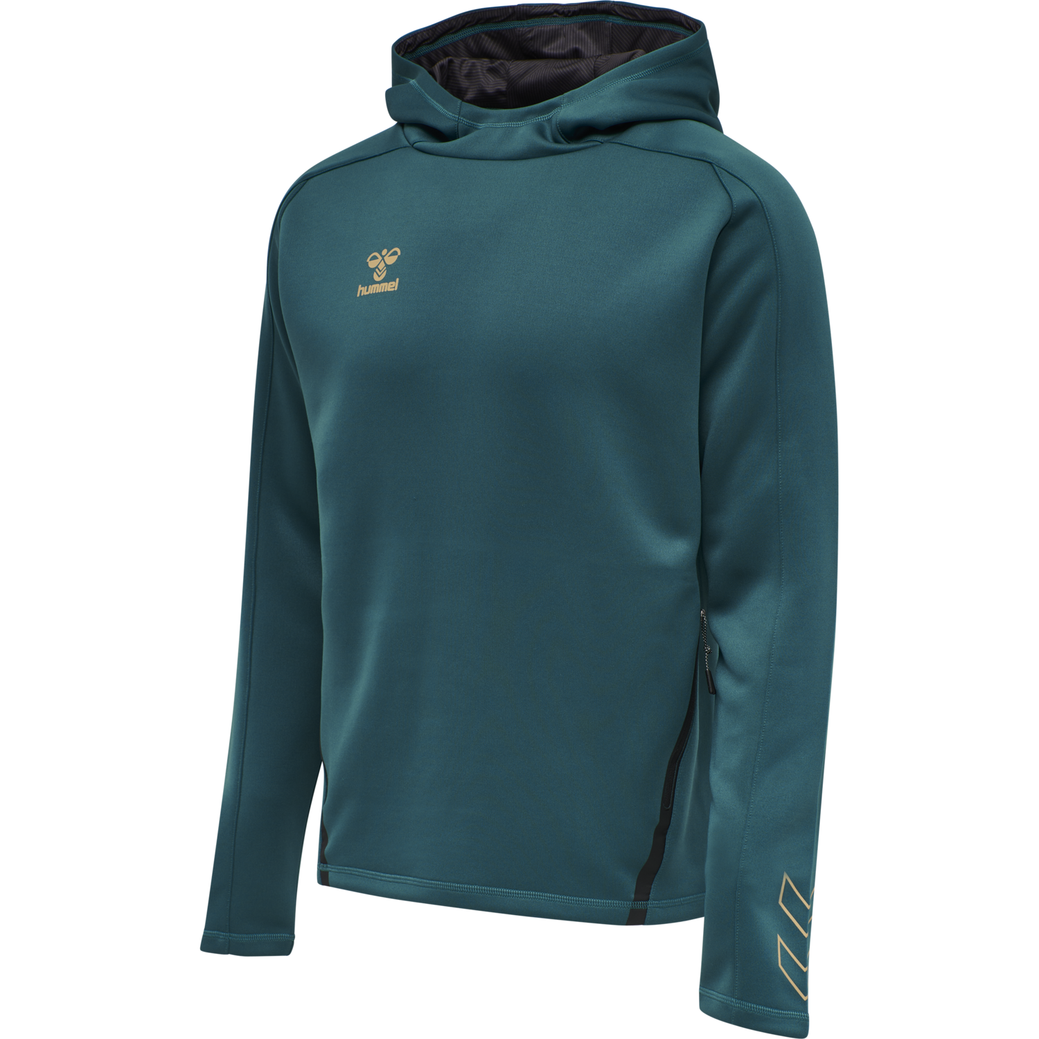 hmlCIMA XK HOODIE, BLUE CORAL, packshot