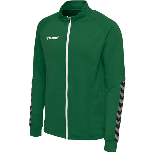 hmlAUTHENTIC KIDS POLY ZIP JACKET, EVERGREEN hmlAUTHENTIC KIDS POLY ZIP JACKET, EVERGREEN, packshot