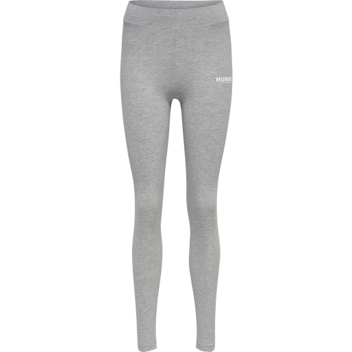 hmlLEGACY WOMAN HIGH WAIST TIGHTS, GREY MELANGE hmlLEGACY WOMAN HIGH WAIST TIGHTS, GREY MELANGE, packshot