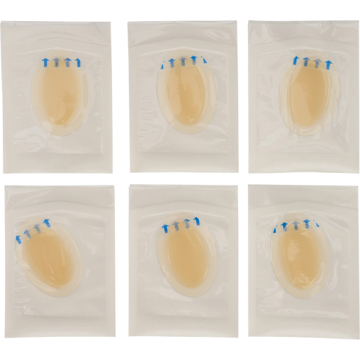 BLISTER HEEL 6 PIECES, WHITE, packshot