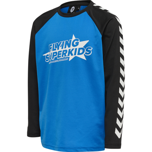 hmlFLYING CHAMPION T-SHIRT L/S, DIRECTOIRE BLUE, packshot