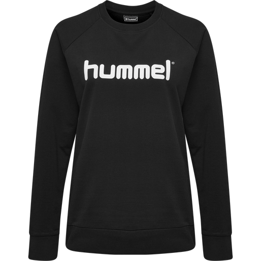 HMLGO COTTON LOGO SWEATSHIRT WOMAN, BLACK, packshot