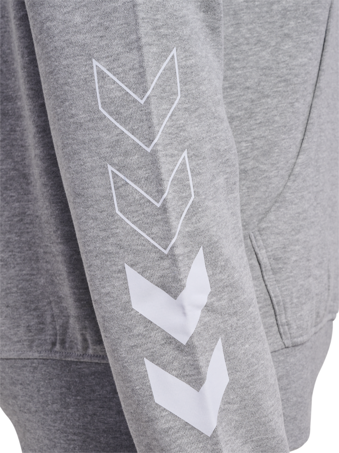 hmlELEMENTAL HOODIE, GREY MELANGE, packshot