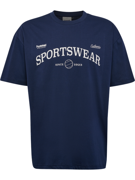 hmlLOOSE TEE S/S CLUB SPORTSWEAR, DRESS BLUES, packshot
