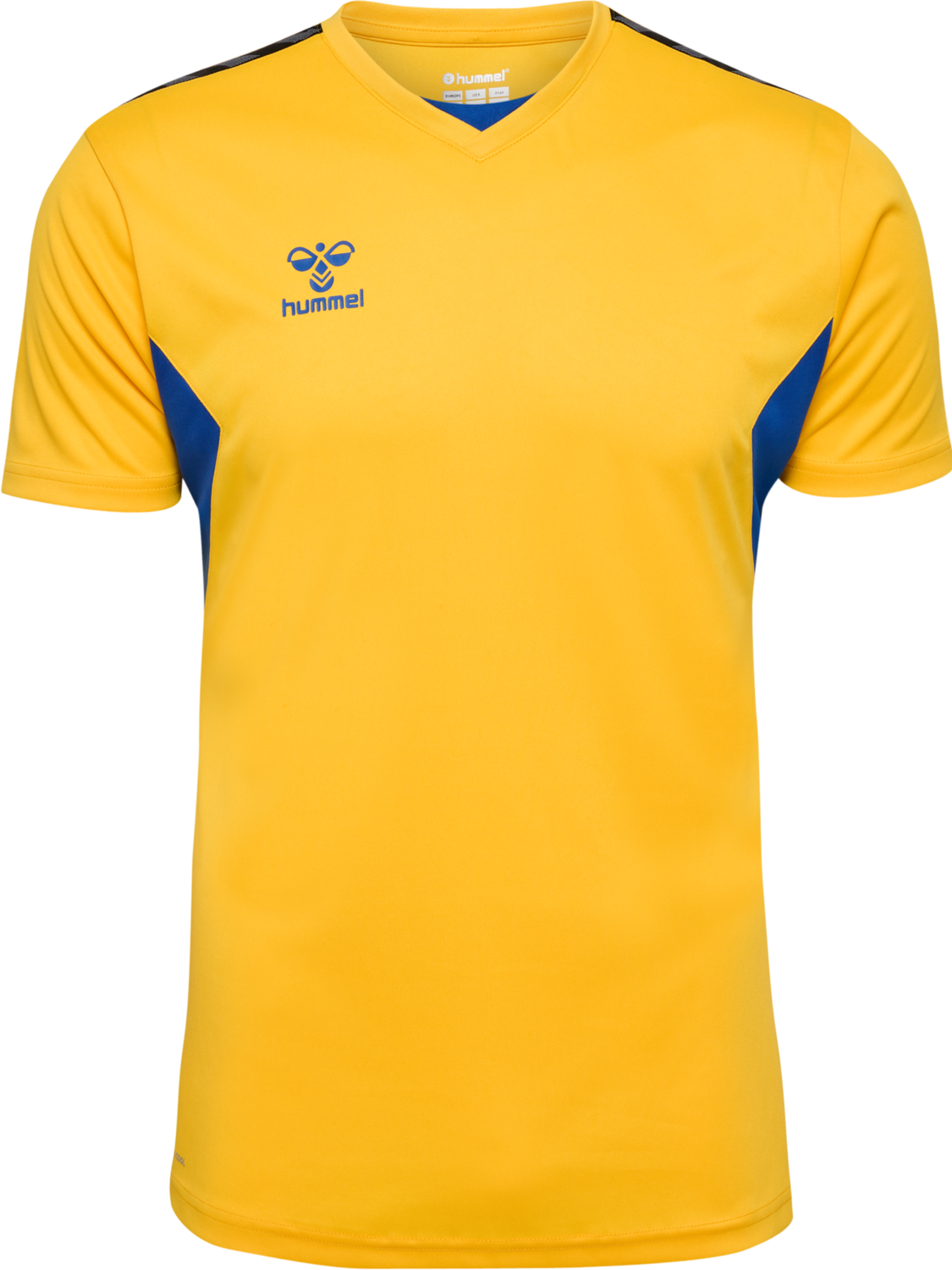 hmlAUTHENTIC PL JERSEY S/S, SPORTS YELLOW/TRUE BLUE, packshot