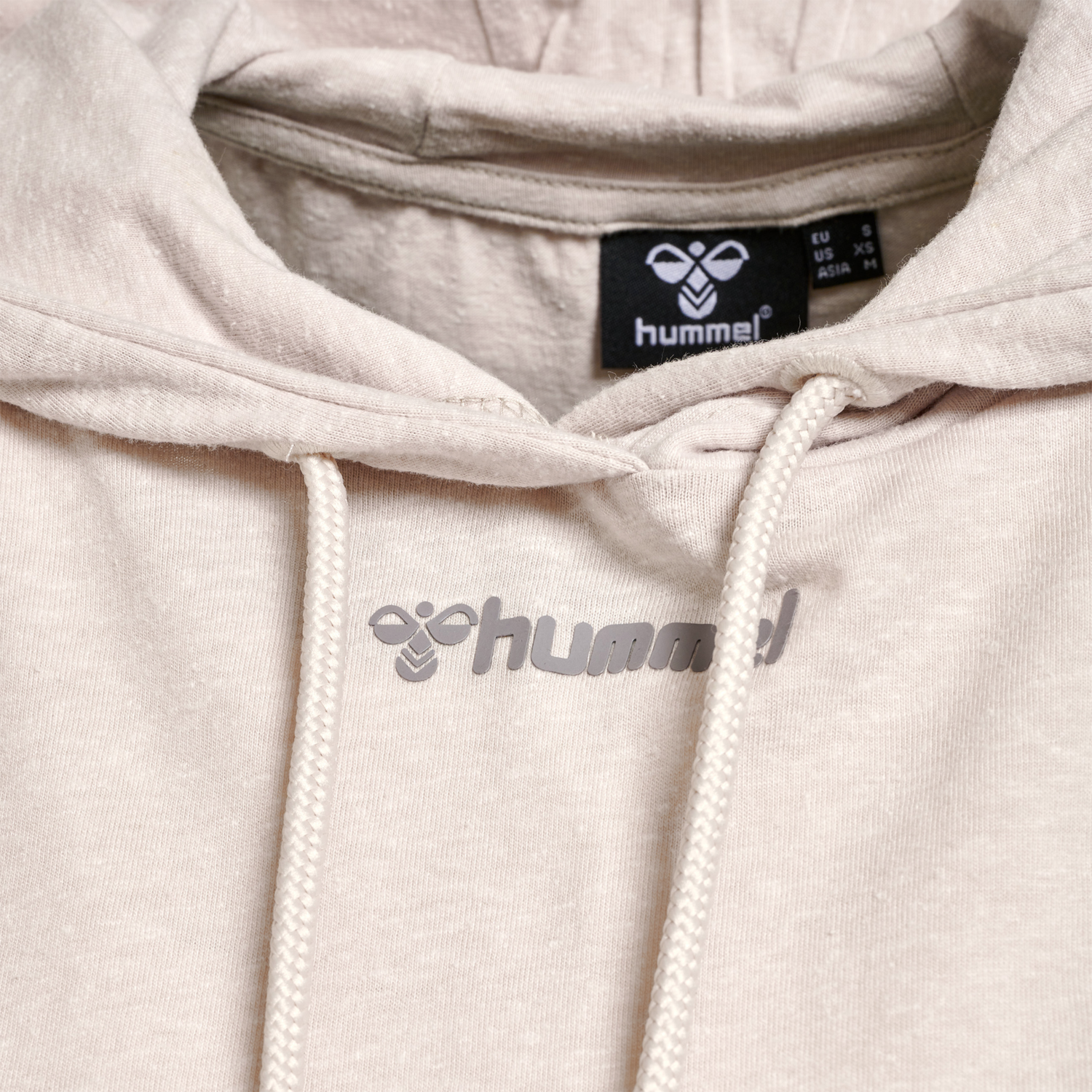 hmlZANDRA HOODIE, PUMICE STONE MELANGE, packshot