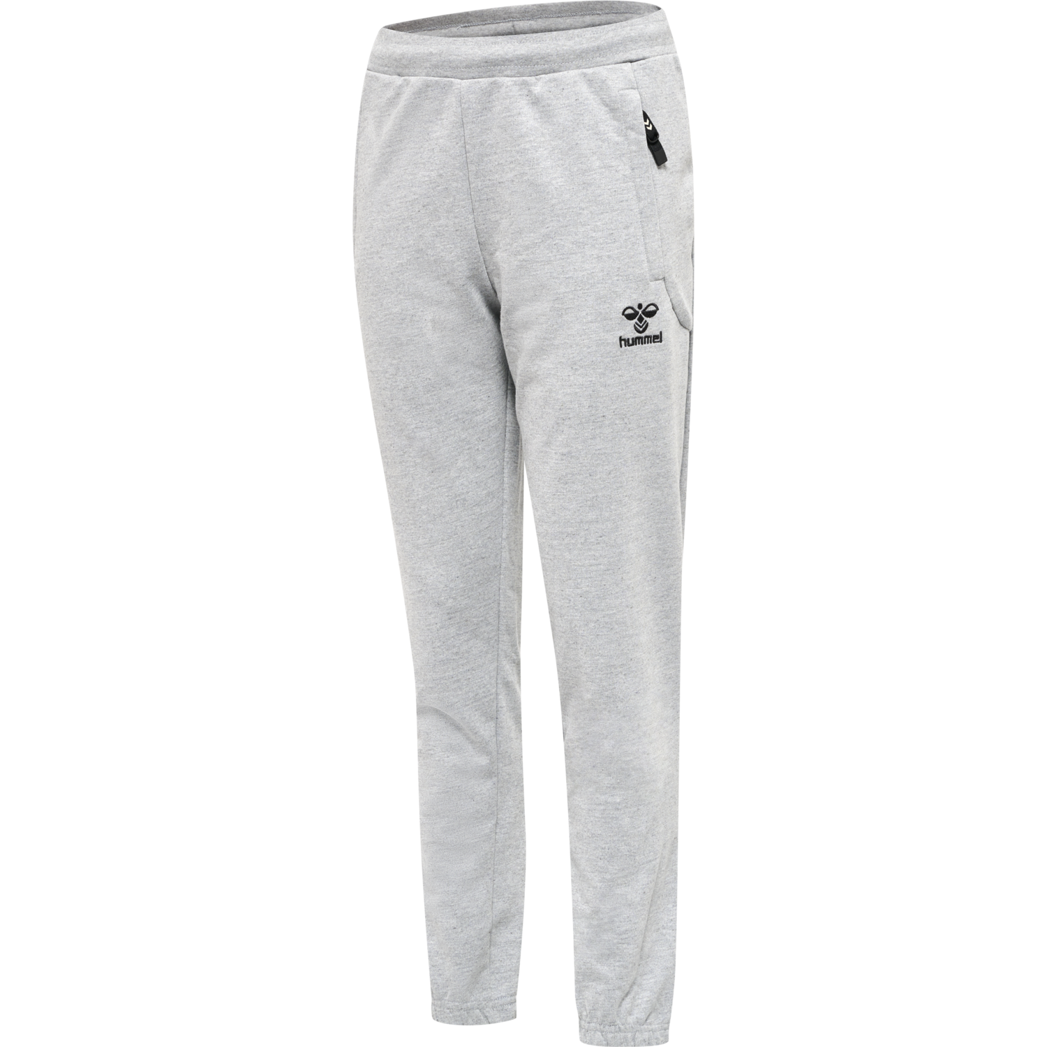 hmlMOVE GRID COTTON PANTS KIDS, GREY MELANGE, packshot