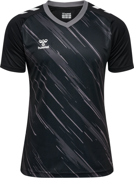 hmlMATCH TRIUMPH JERSEY S/S, BLACK/STEEL GRAY, packshot