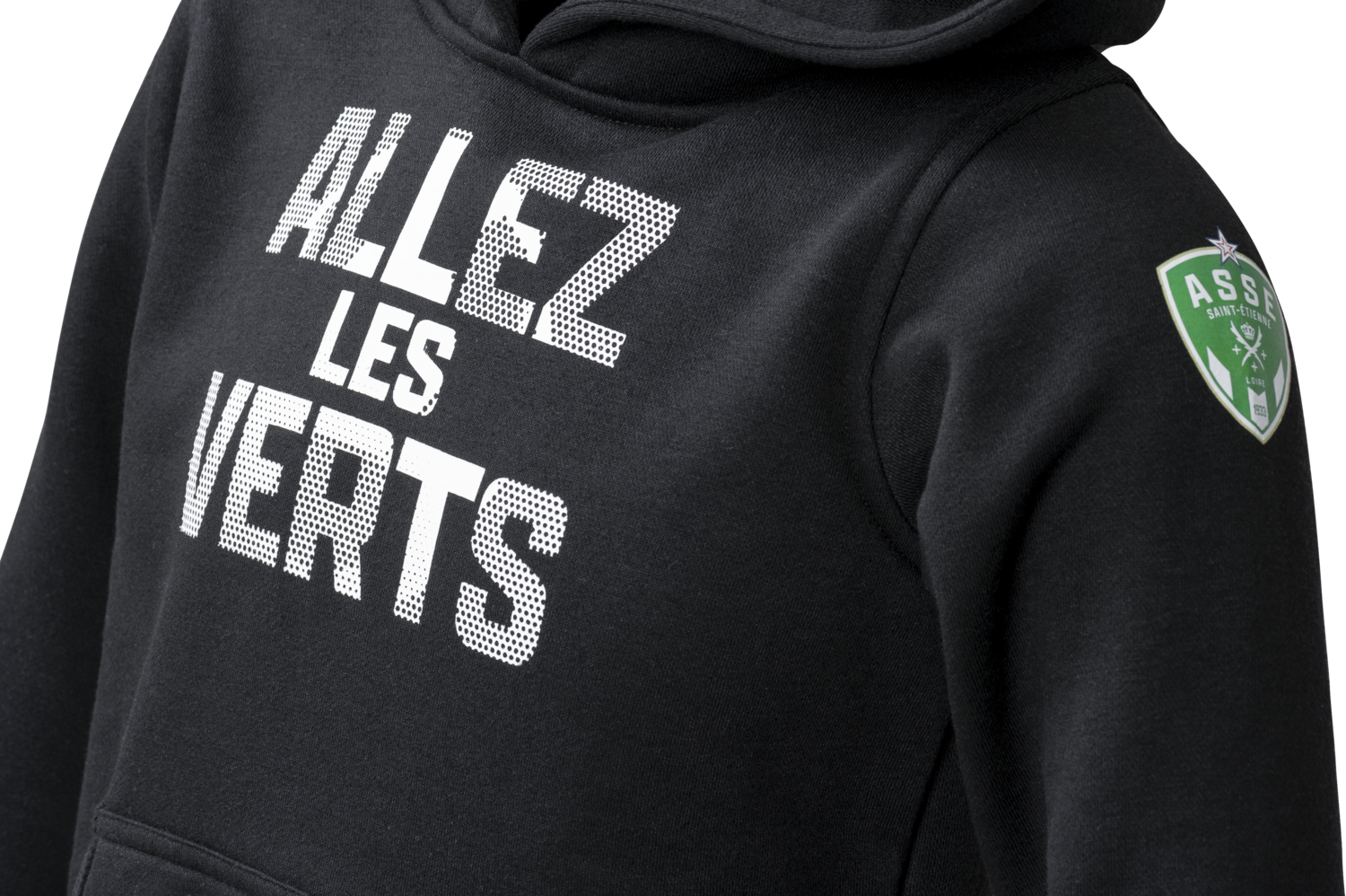 ASSE ALLEZ LES VERTS HOODIE, BLACK, packshot