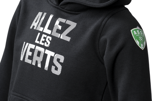 ASSE ALLEZ LES VERTS HOODIE, BLACK, packshot