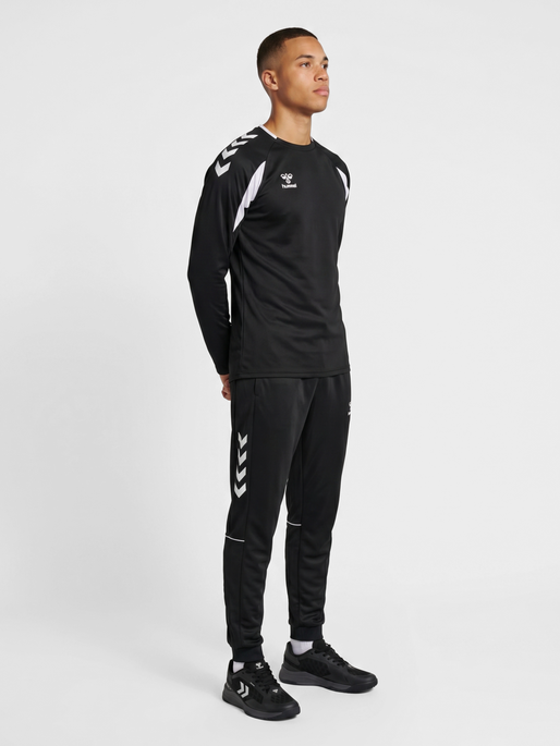 hmlCORE 2.0 CREW NECK, BLACK/WHITE, model
