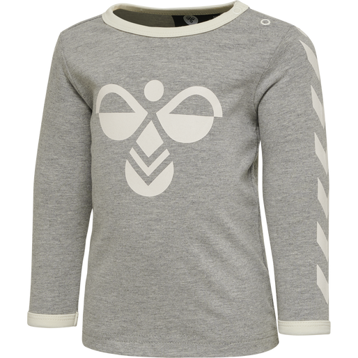 hmlFLIPPER T-SHIRT L/S, GREY MELANGE, packshot