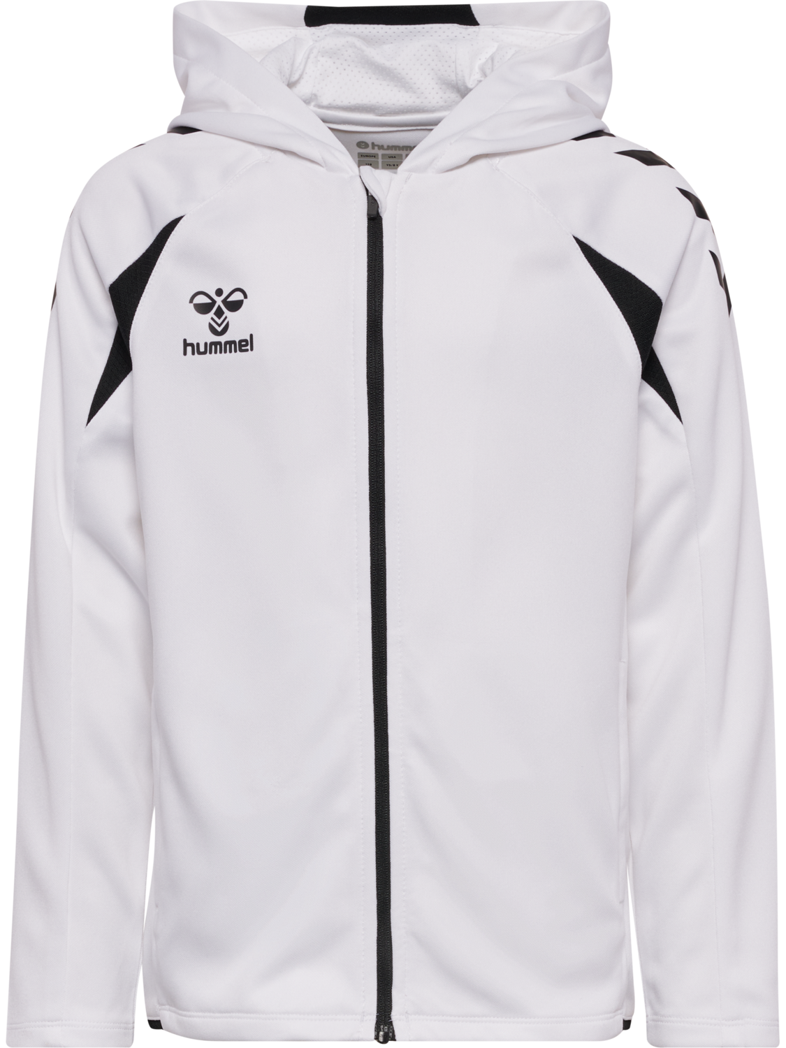 hmlCORE 2.0 ZIP HOODIE KIDS, WHITE/BLACK, packshot