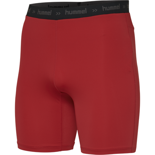 HML FIRST PERFORMANCE TIGHT SHORTS, TRUE RED, packshot