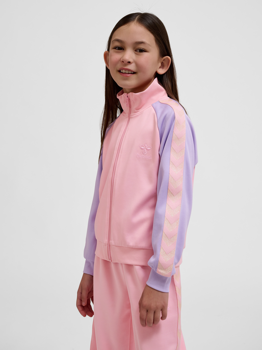 hmlDAILY ZIP JACKET, CANDY PINK, model