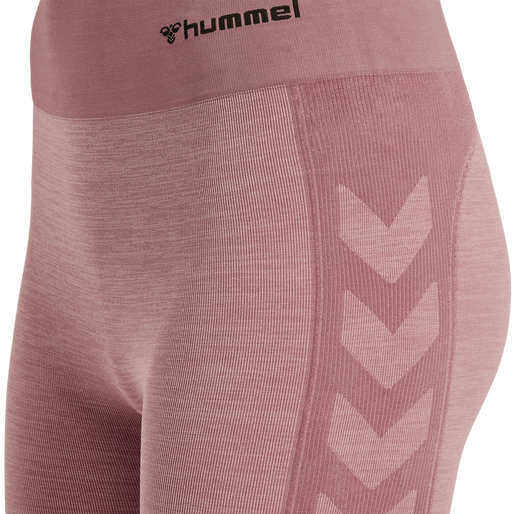 hmlCLEA SEAMLESS CYCLING SHORTS, WOODROSE/ROSE TAUPE MELANGE, packshot