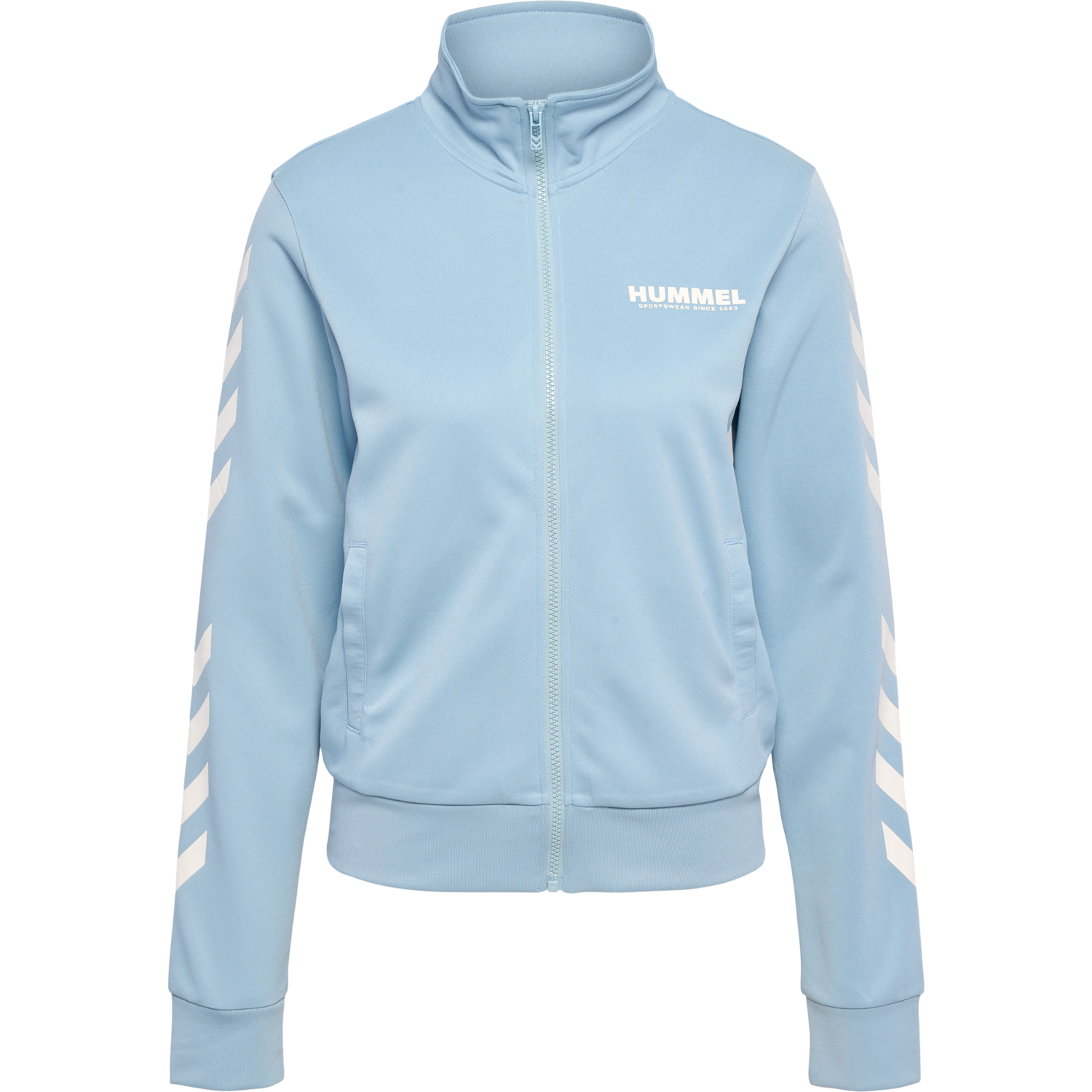 hmlLEGACY POLY WOMAN ZIP JACKET, CELESTIAL BLUE, packshot