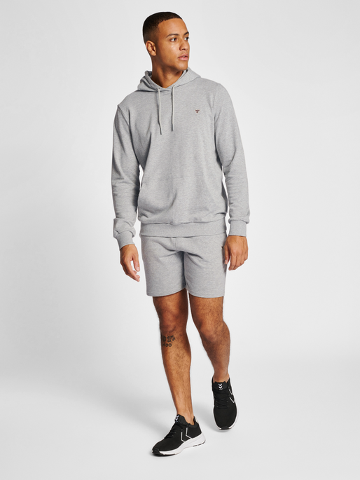 hmlIC FRED HOODIE, GREY MELANGE, model