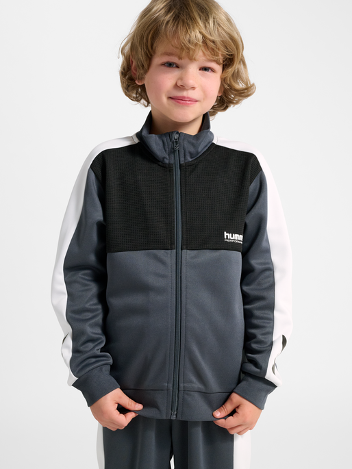 hmlJR COLORBLOCK TRACKSUIT, OMBRE BLUE, model