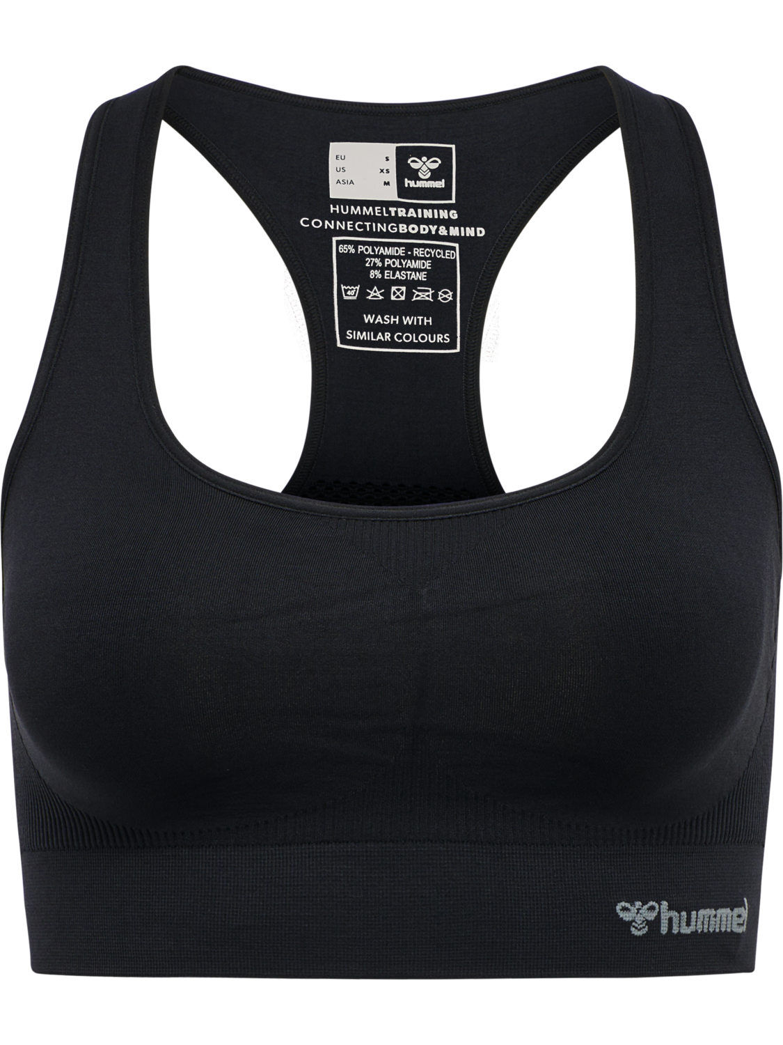 hmlTIF SEAMLESS SPORTS TOP, BLACK, packshot