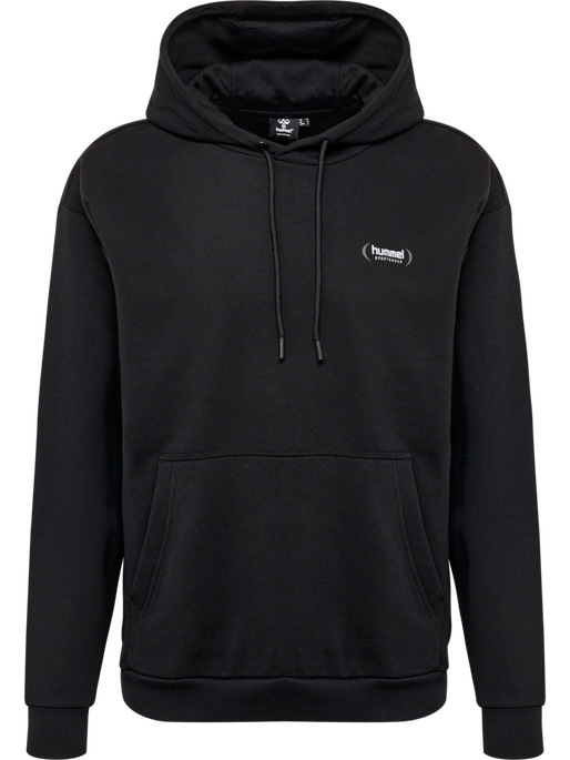 hmlFELIX LOOSE HOODIE, BLACK hmlFELIX LOOSE HOODIE, BLACK, packshot