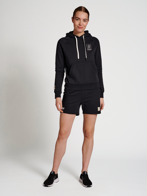 hmlGG12 SWEAT HOODIE WOMAN, BLACK, model