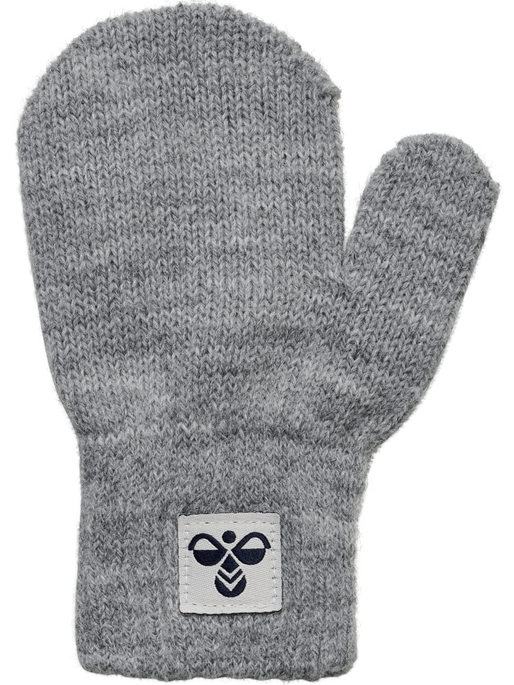 hmlMINI KNIT MITTENS 2-PACK, GREY MELANGE, packshot