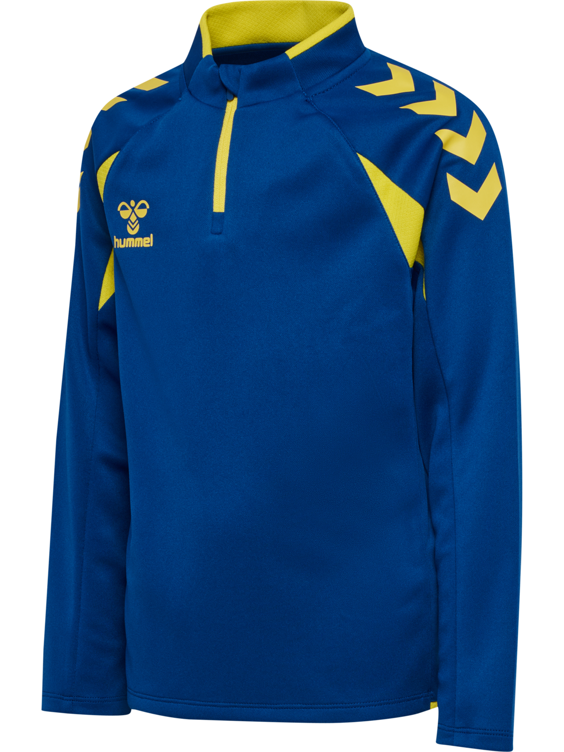 hmlCORE 2.0 HALF ZIP KIDS, TRUE BLUE/BLAZING YELLOW, packshot