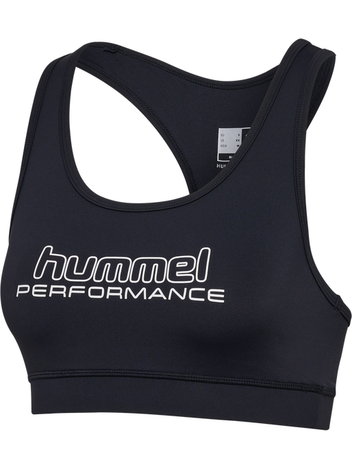hmlTE FUNDAMENTAL SPORTS BRA, BLACK/WHITE hmlTE FUNDAMENTAL SPORTS BRA, BLACK/WHITE, packshot