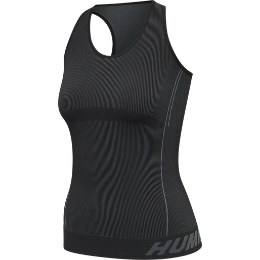 hmlTE CHRISTEL SEAMLESS TOP, BLACK, packshot