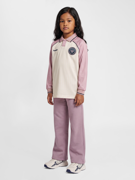 hmlJR LOOSE SOCCER JERSEY L/S, SEA FOG, model