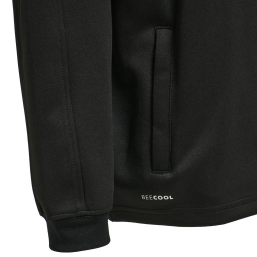 hmlCORE XK POLY KIDS SWEAT HOODIE, BLACK/BLACK, packshot