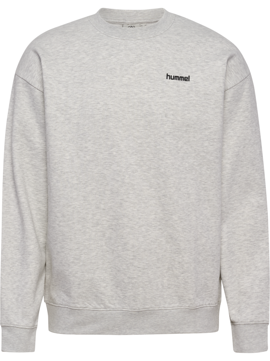 hmlKEEPER GRAPHIC CREWNECK, LIGHT GREY MELANGE, packshot
