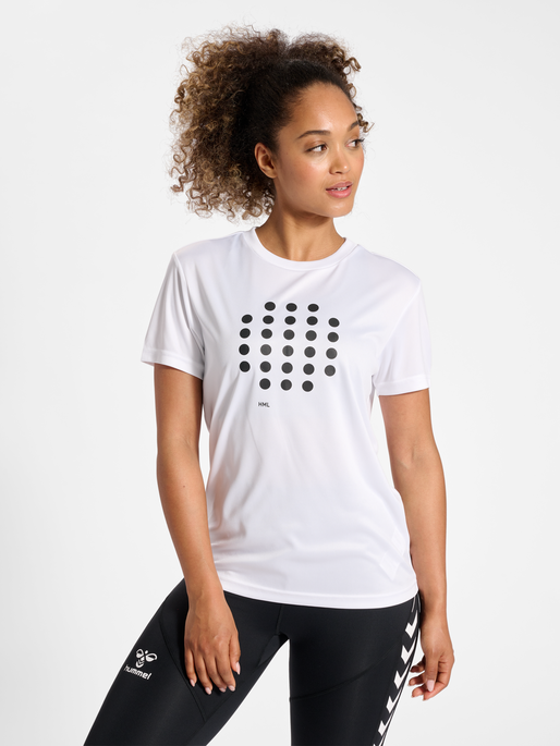 hmlCOURT T-SHIRT S/S WOMAN, WHITE, model