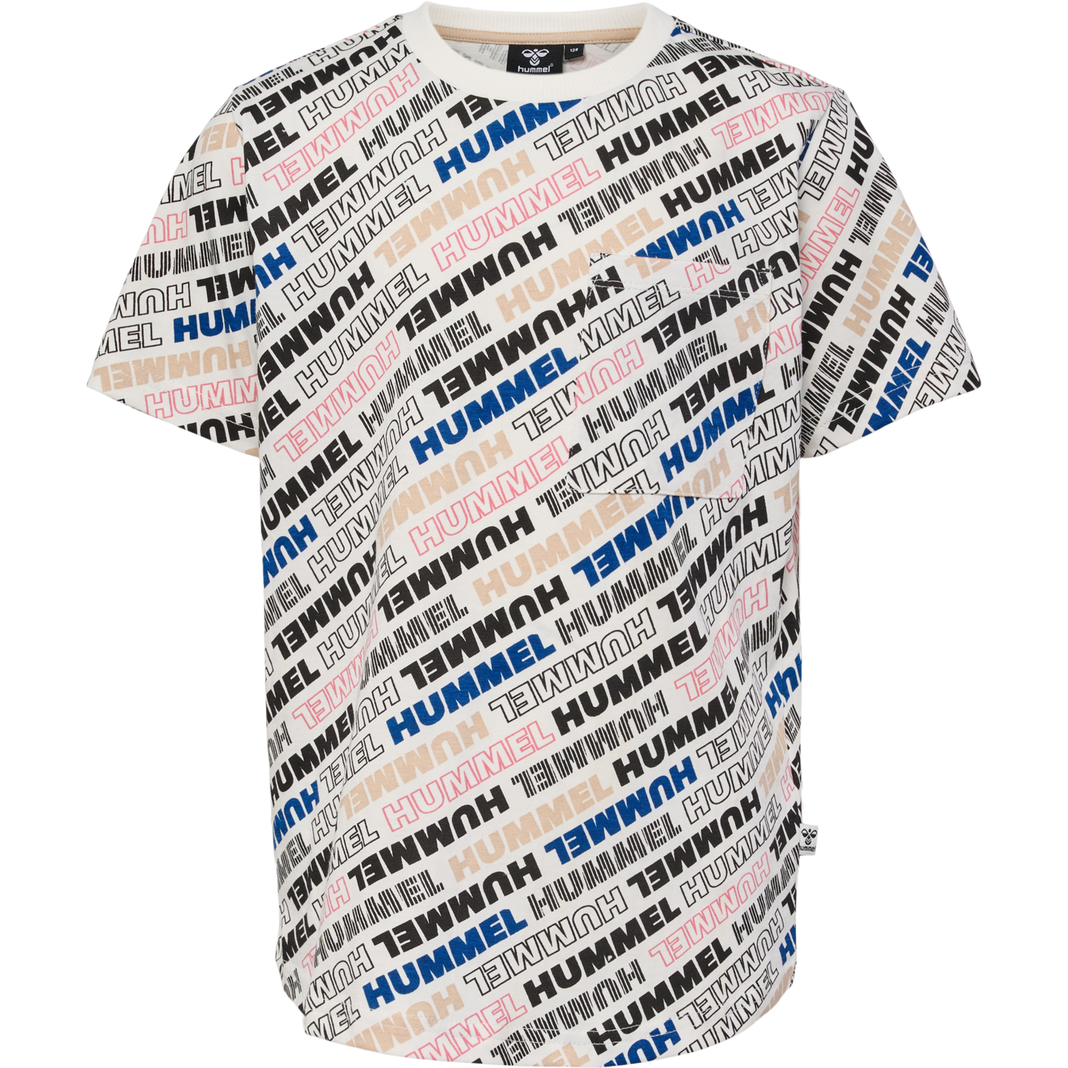 hmlCALEB T-SHIRT S/S, MARSHMALLOW, packshot