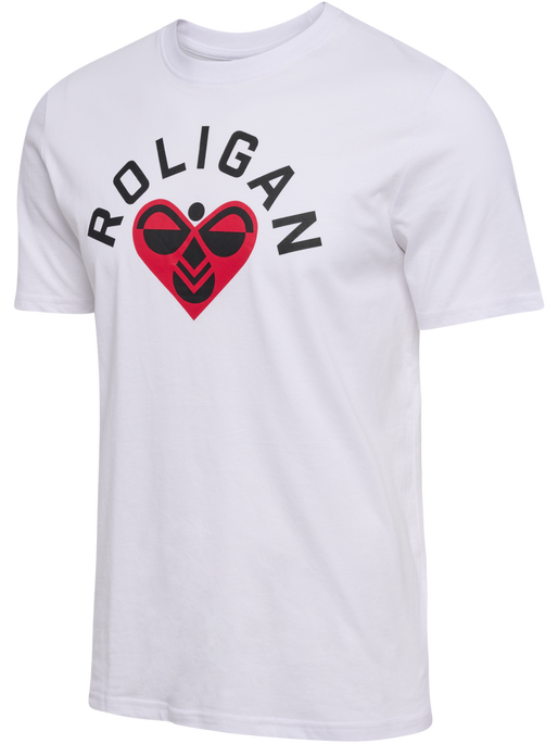 hmlROLIGAN COTTON T-SHIRT, WHITE hmlROLIGAN COTTON T-SHIRT, WHITE, packshot