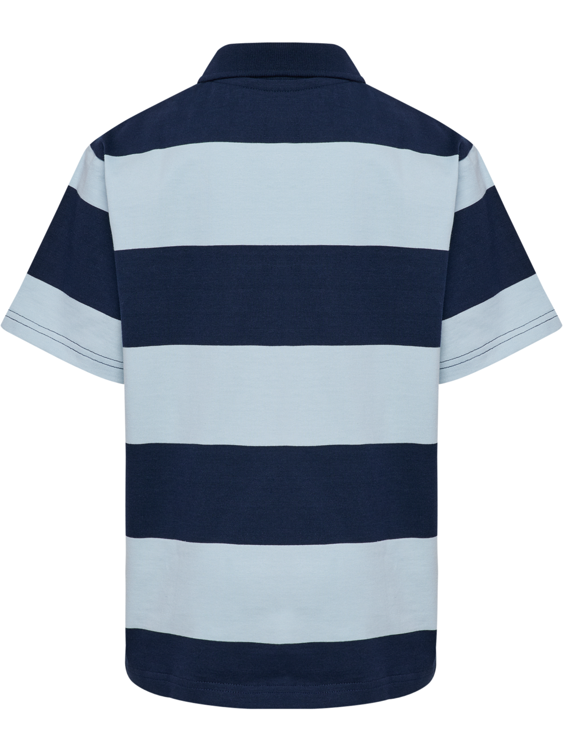 hmlJR LOOSE STRIPED POLO S/S BEE, DRESS BLUES, packshot