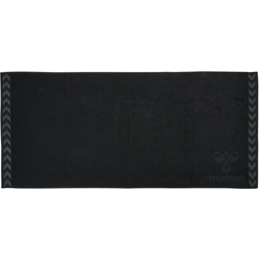 HUMMEL LARGE TOWEL, BLACK HUMMEL LARGE TOWEL, BLACK, packshot