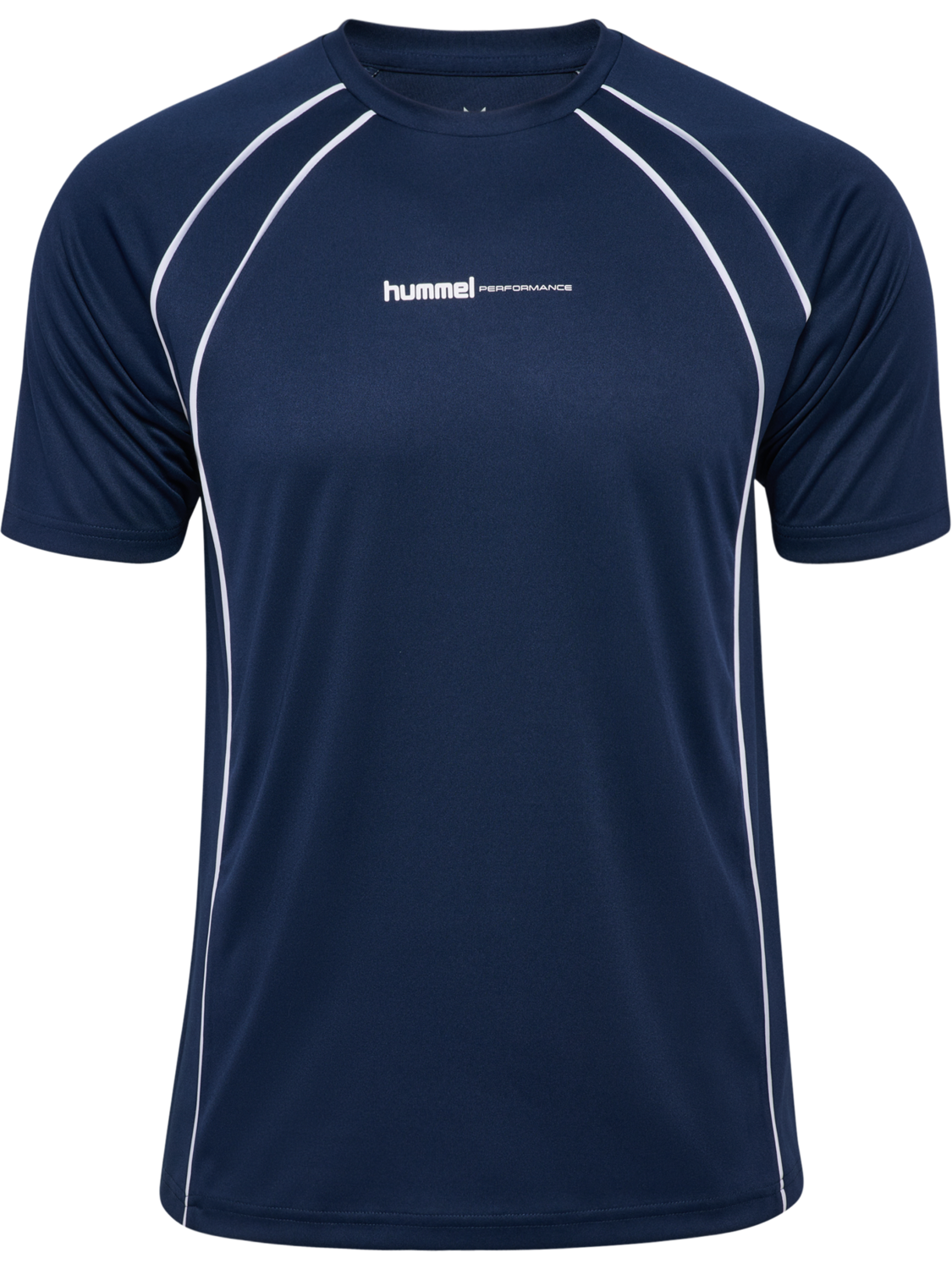 hmlPULSE TRAINING PRINT T-SHIRT SS, DRESS BLUES, packshot